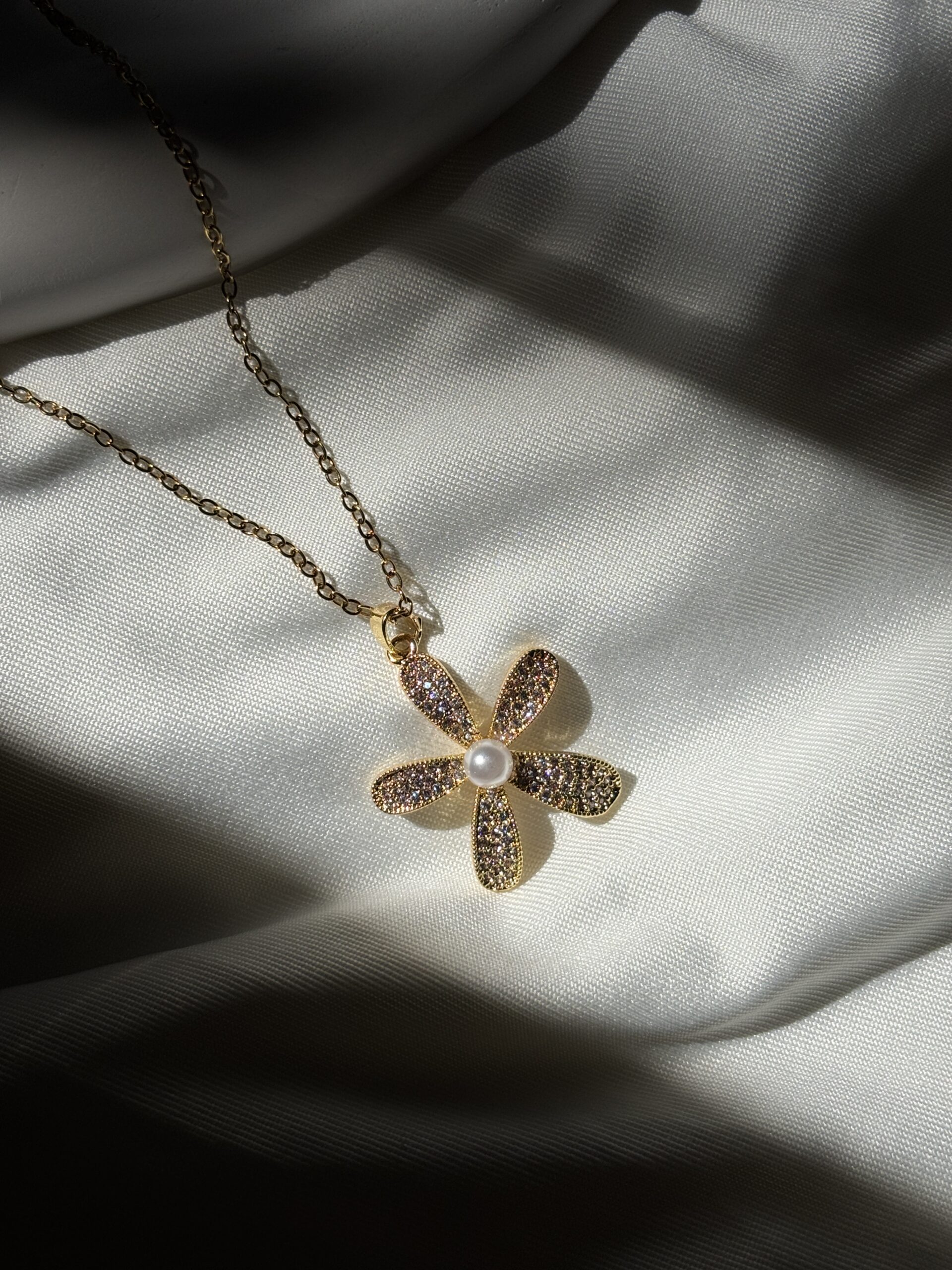 Golden Bloom Pendant Necklace