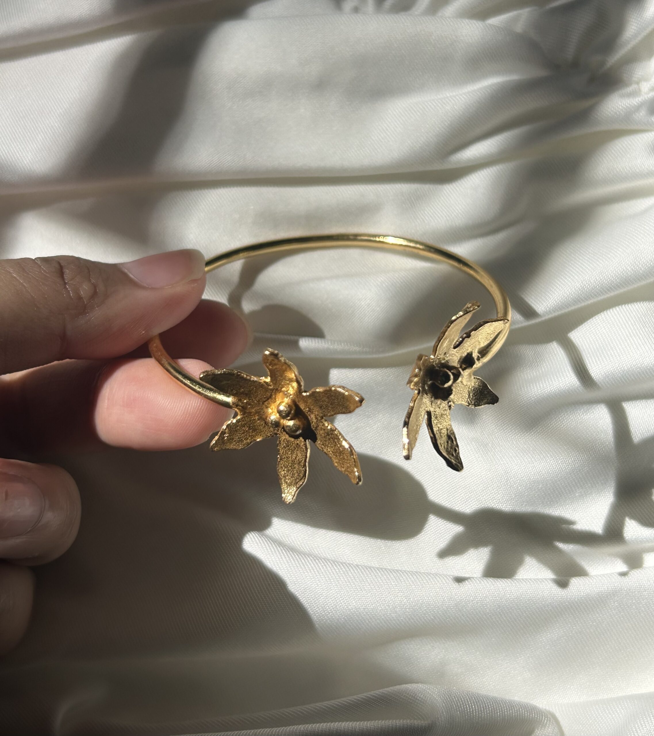 Handcrafted brass bracelet