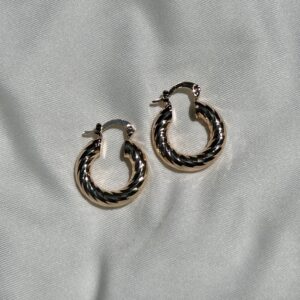 Twisted Gold Mini Hoops