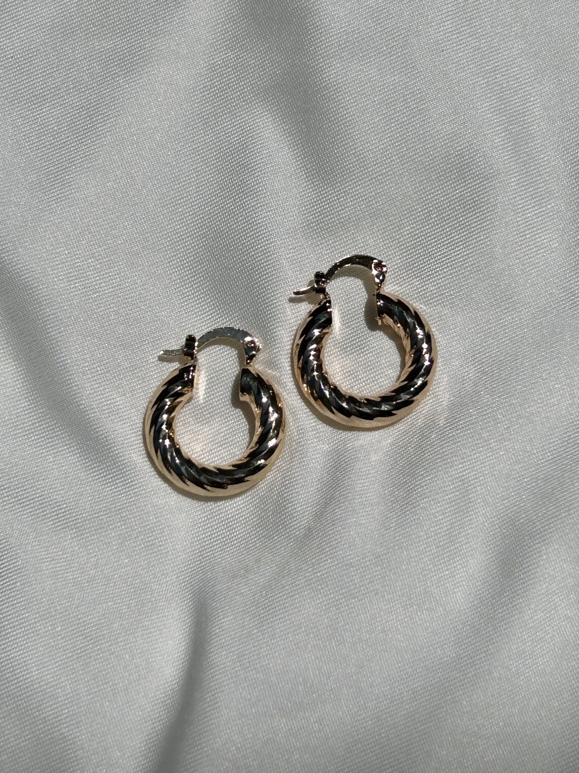 Twisted Gold Mini Hoops