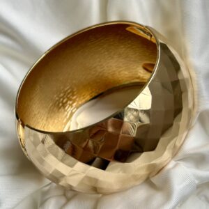 Textured Dome Anti-Tarnish Gold Bangle