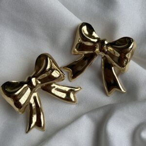 Glam Gold Bow Earrings