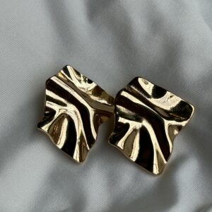 Molten Gold Abstract Earrings