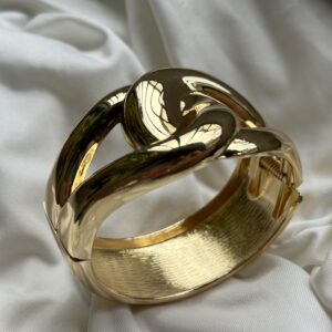 Sculpted Twist Anti-Tarnish Gold Cuff Bracelet