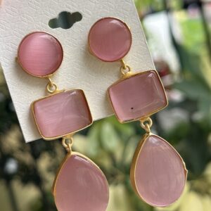 Blush Harmony Triple Drop Earrings