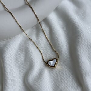 Mother of Pearl Heart Necklace