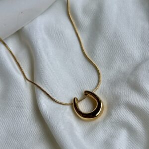 Bold Crescent Charm Necklace